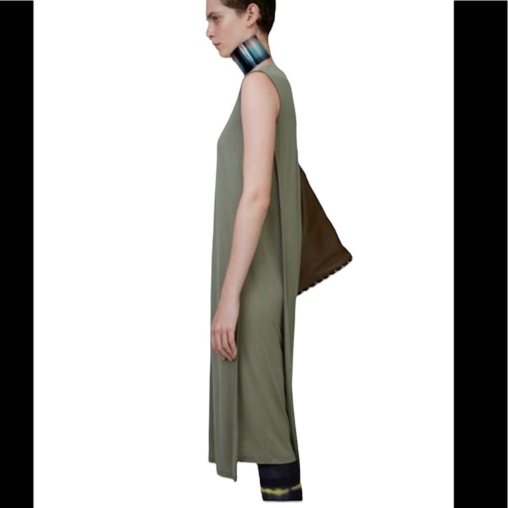 Acne Studio Kaci Tencel Lavender Purple Sleeveless Layered Dress - Picture 10 of 11